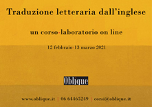 corso di traduzione letteraria dall'inglese di Oblique Studio