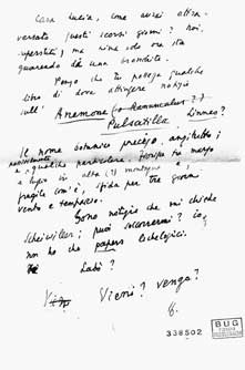 lettera di Sbarbaro a Rodocanachi