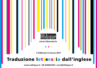 Corso di traduzione letteraria dall'inglese 2017 Oblique Studio
