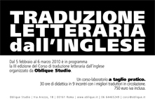 Corso di traduzione letteraria dall'inglese