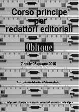Corso principe per redattori editoriali di Oblique 2010